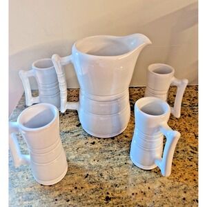 VTG Frankoma Lazy Bones Pitcher and Mug Set